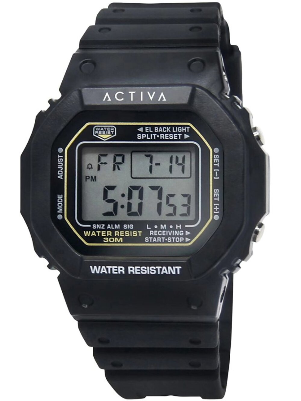 Activa Retro X Invicta Men's Black 44.5mm Digital Watch NIB